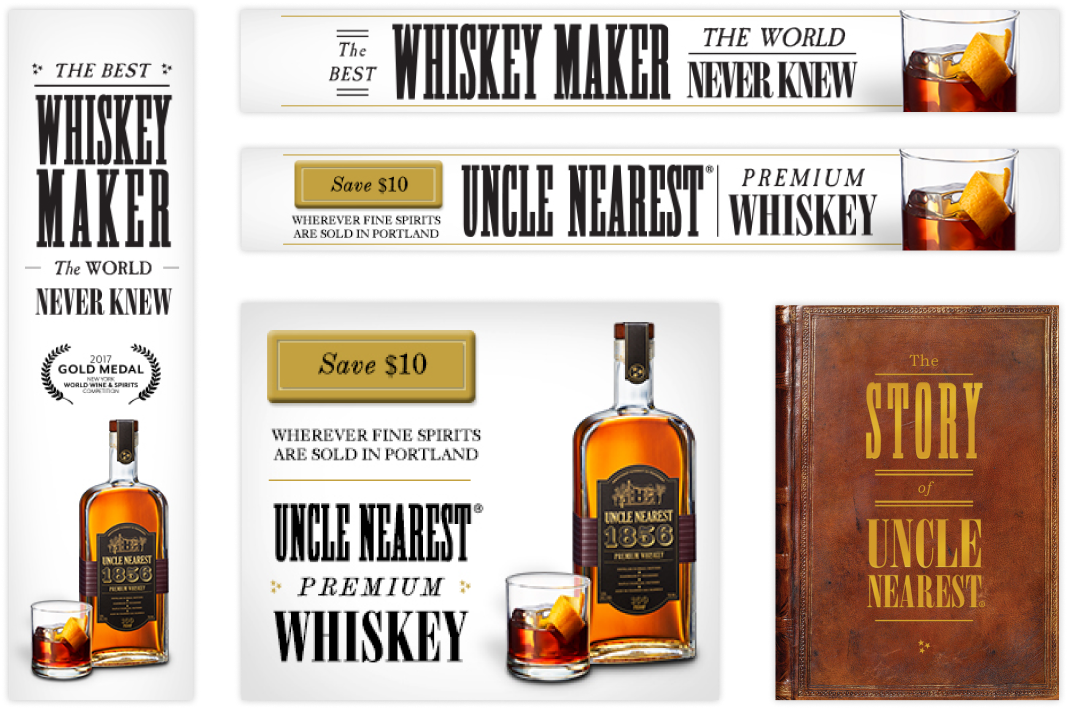 Uncle Nearest Whiskey Banners, Hang Tag